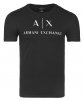 T-shirt Armani Exchange duże logo koszulka męska czarna bawełniana